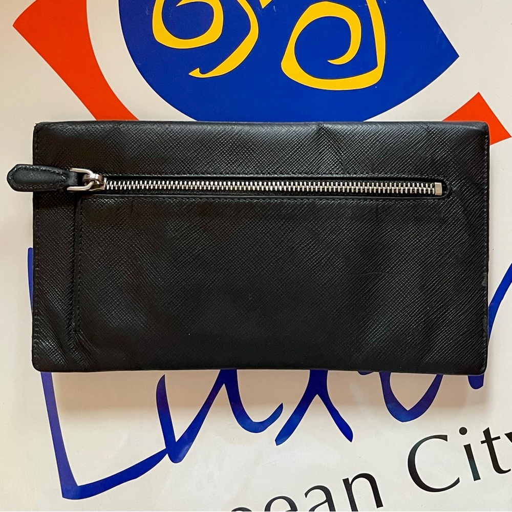 Prada Vitello Move Envelope Wallet in Black Saffiano Leather - Picture 6 of 16